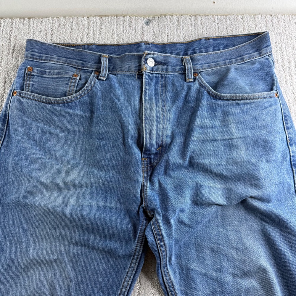 Levis 505 Regular Fit Straight Leg Jeans Mens Size 38x29 Blue Denim 505-0216 - Picture 2 of 8